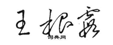 駱恆光王根霞草書個性簽名怎么寫