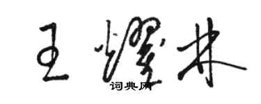 駱恆光王耀林草書個性簽名怎么寫