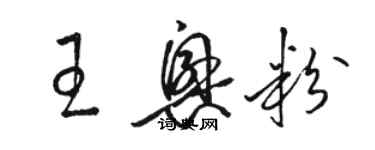 駱恆光王興粉草書個性簽名怎么寫