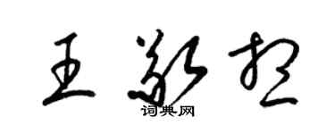 梁錦英王敬想草書個性簽名怎么寫