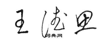 駱恆光王德思草書個性簽名怎么寫