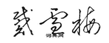 駱恆光戴雪梅草書個性簽名怎么寫