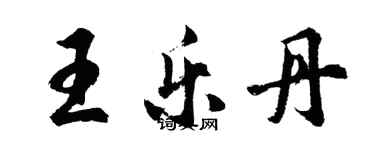 胡問遂王樂丹行書個性簽名怎么寫