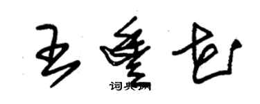 朱錫榮王豐花草書個性簽名怎么寫