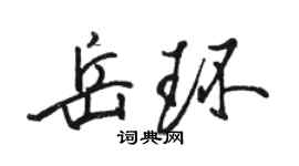 駱恆光岳環行書個性簽名怎么寫