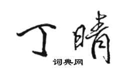 駱恆光丁晴行書個性簽名怎么寫