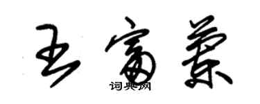 朱錫榮王富蘭草書個性簽名怎么寫