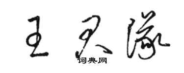 駱恆光王君隊草書個性簽名怎么寫