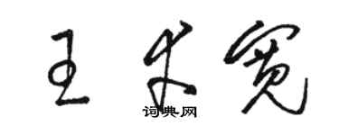 駱恆光王幸寬草書個性簽名怎么寫