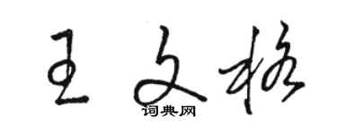 駱恆光王文格草書個性簽名怎么寫