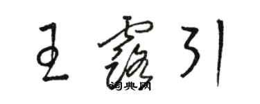駱恆光王露引草書個性簽名怎么寫