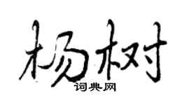 曾慶福楊樹行書個性簽名怎么寫