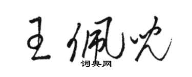 駱恆光王佩兒草書個性簽名怎么寫