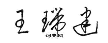 駱恆光王瑞建草書個性簽名怎么寫