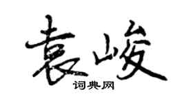 曾慶福袁峻行書個性簽名怎么寫