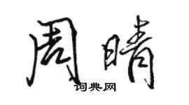 駱恆光周晴行書個性簽名怎么寫