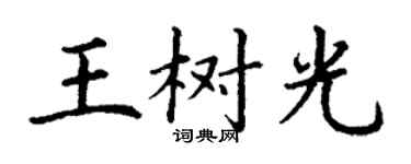 丁謙王樹光楷書個性簽名怎么寫