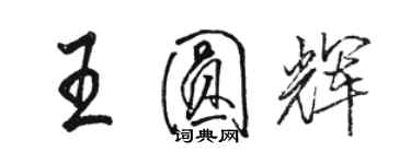 駱恆光王圓輝行書個性簽名怎么寫