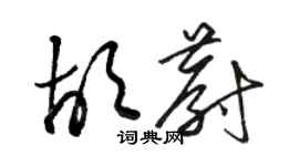 駱恆光胡蔚草書個性簽名怎么寫