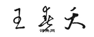 駱恆光王春夭草書個性簽名怎么寫