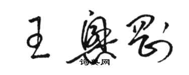 駱恆光王興剛草書個性簽名怎么寫