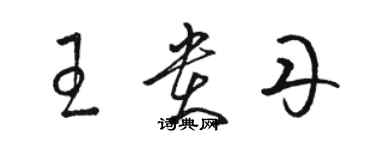 駱恆光王貴丹草書個性簽名怎么寫