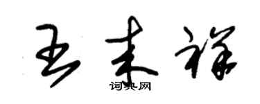 朱錫榮王來祥草書個性簽名怎么寫