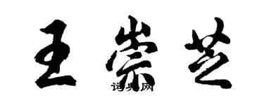 胡問遂王崇芝行書個性簽名怎么寫