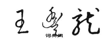 駱恆光王豐龍草書個性簽名怎么寫