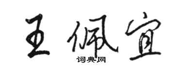 駱恆光王佩宜行書個性簽名怎么寫