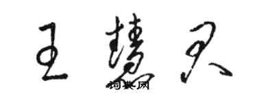 駱恆光王慧君草書個性簽名怎么寫