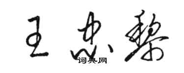 駱恆光王忠黎草書個性簽名怎么寫