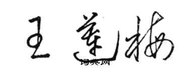 駱恆光王蓮梅草書個性簽名怎么寫