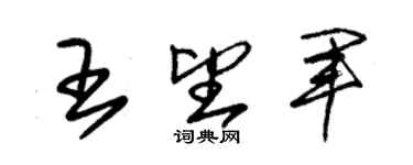 朱錫榮王望軍草書個性簽名怎么寫