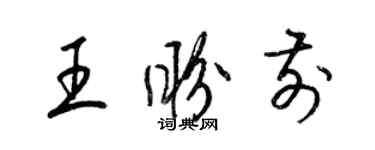 梁錦英王盼前草書個性簽名怎么寫