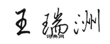 駱恆光王瑞洲行書個性簽名怎么寫