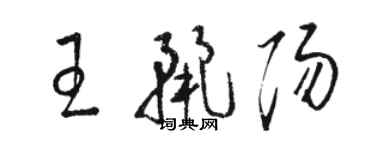 駱恆光王麗陽草書個性簽名怎么寫