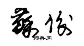 朱錫榮蘇俊草書個性簽名怎么寫