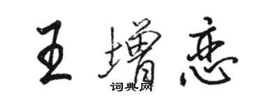 駱恆光王增戀行書個性簽名怎么寫