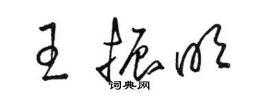 駱恆光王振明草書個性簽名怎么寫