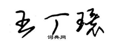 朱錫榮王丁環草書個性簽名怎么寫