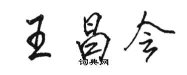 駱恆光王昌會行書個性簽名怎么寫