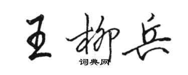 駱恆光王柳兵行書個性簽名怎么寫