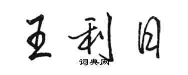駱恆光王利日行書個性簽名怎么寫