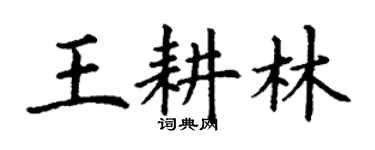 丁謙王耕林楷書個性簽名怎么寫