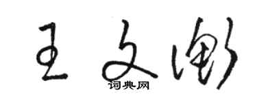 駱恆光王文衡草書個性簽名怎么寫