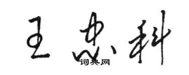 駱恆光王忠科草書個性簽名怎么寫