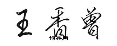 駱恆光王香曾行書個性簽名怎么寫