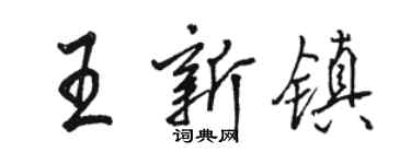 駱恆光王新鎮行書個性簽名怎么寫