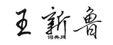 駱恆光王新魯行書個性簽名怎么寫